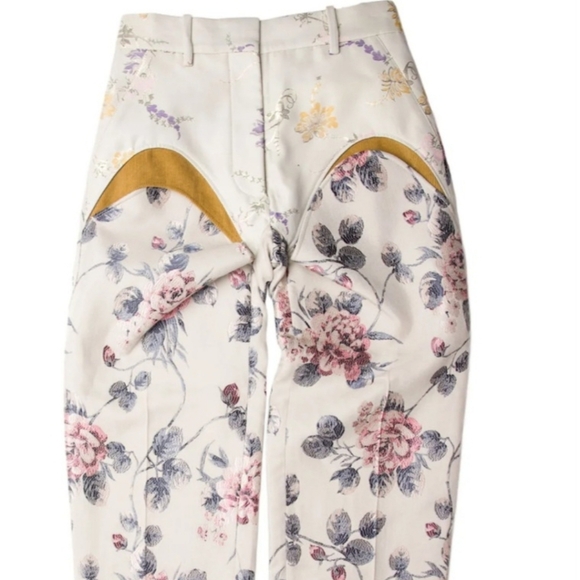 Y PROJECT Floral Print Pants With Open Leg Pants Sixe S LIMITED EDITION - Picture 5 of 5